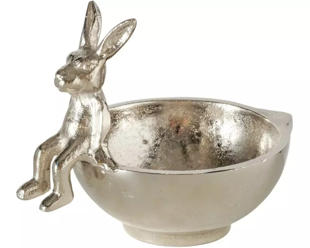 Boltze Schale Ninio 14 x 10.7 x 11.5 cm, Silber