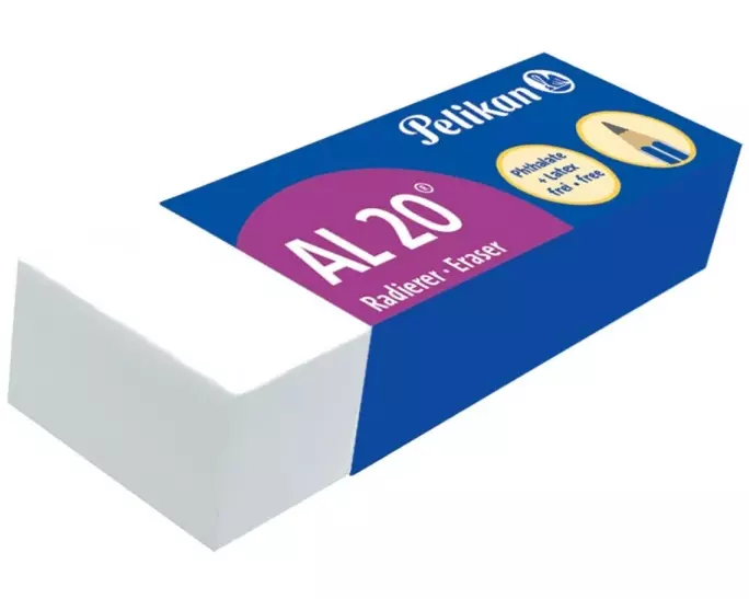 Pelikan Radiergummi AL 20 3 Stück, Weiss