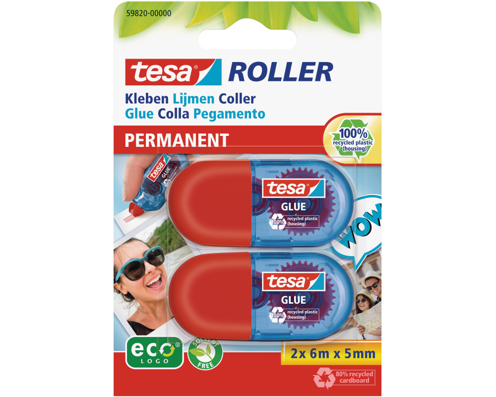 TESA Mini Kleberoller 6mx5mm 598200000 ecoLogo perm. Blister