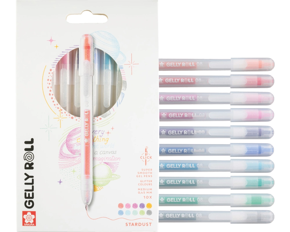 SAKURA Gelly Roll 0.8mm PXGBRASTA10 Stardust, ass. 10 Stück