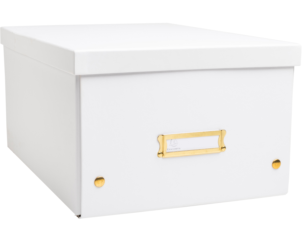 EXACOMPTA Aufbewahrungsbox Neo Deco A4+ 62358E weiss 27x36x19cm