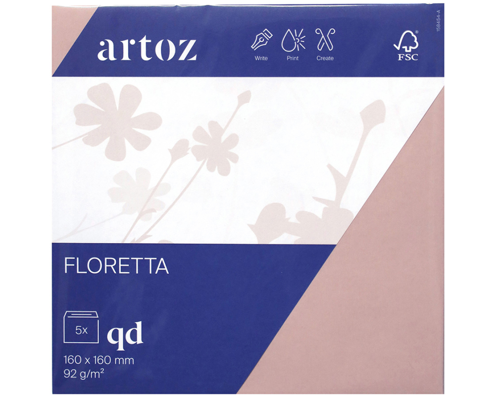 ARTOZ Couverts 1001 160x160mm 15845418-281 92g, light rose 5 Stück