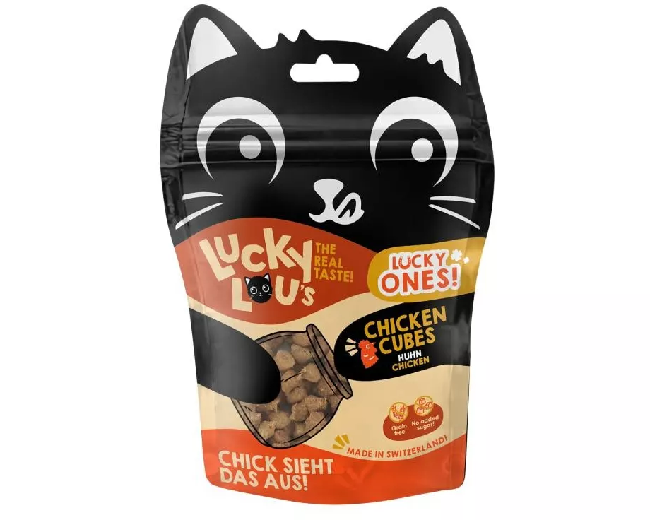 Lucky Lou Katzen-Snack Lucky Ones Cubes Huhn, 80 g