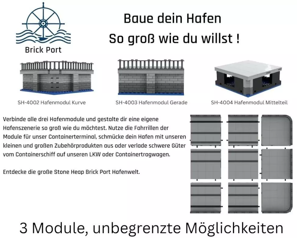 Stone Heap Hafenmodul Aussenkurve