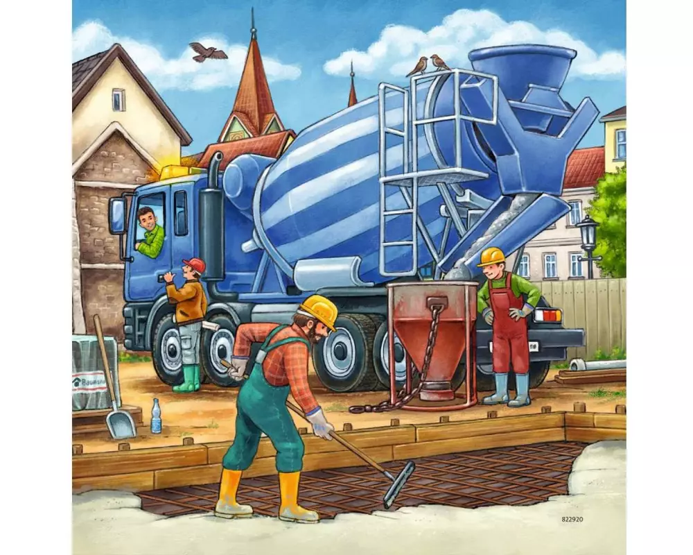 Ravensburger Puzzle Grosse Baufahrzeuge 3 x 49 Teile