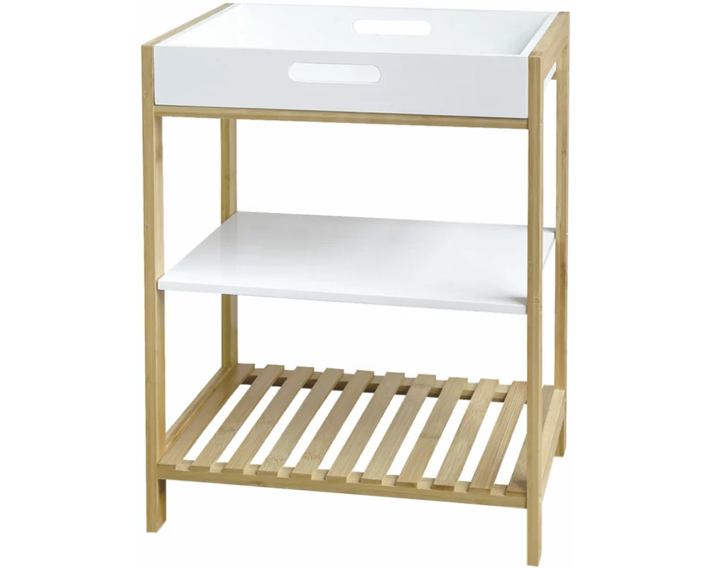 FS-STAR Bambusregal mit Tablett 40x30x50cm