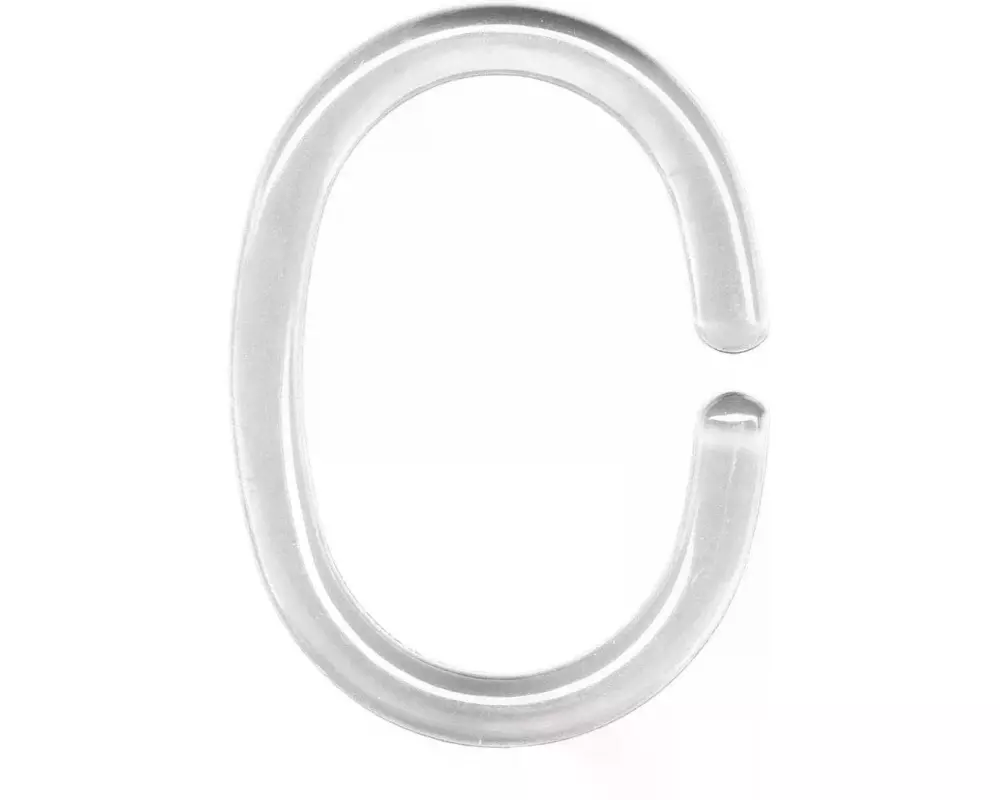 Kleine Wolke Duschvorhanghaken DV-Ringe 12 Stück, 5 cm, Transparent