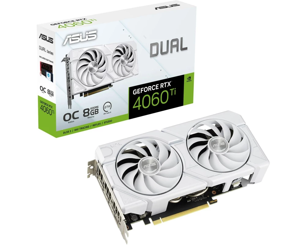 ASUS Grafikkarte Dual GeForce RTX 4060 Ti EVO Weiss