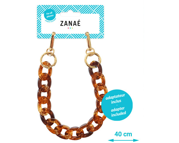 ZANAÉ Phone Wristlace Tortoise Shell 17175 Mineral Spring red
