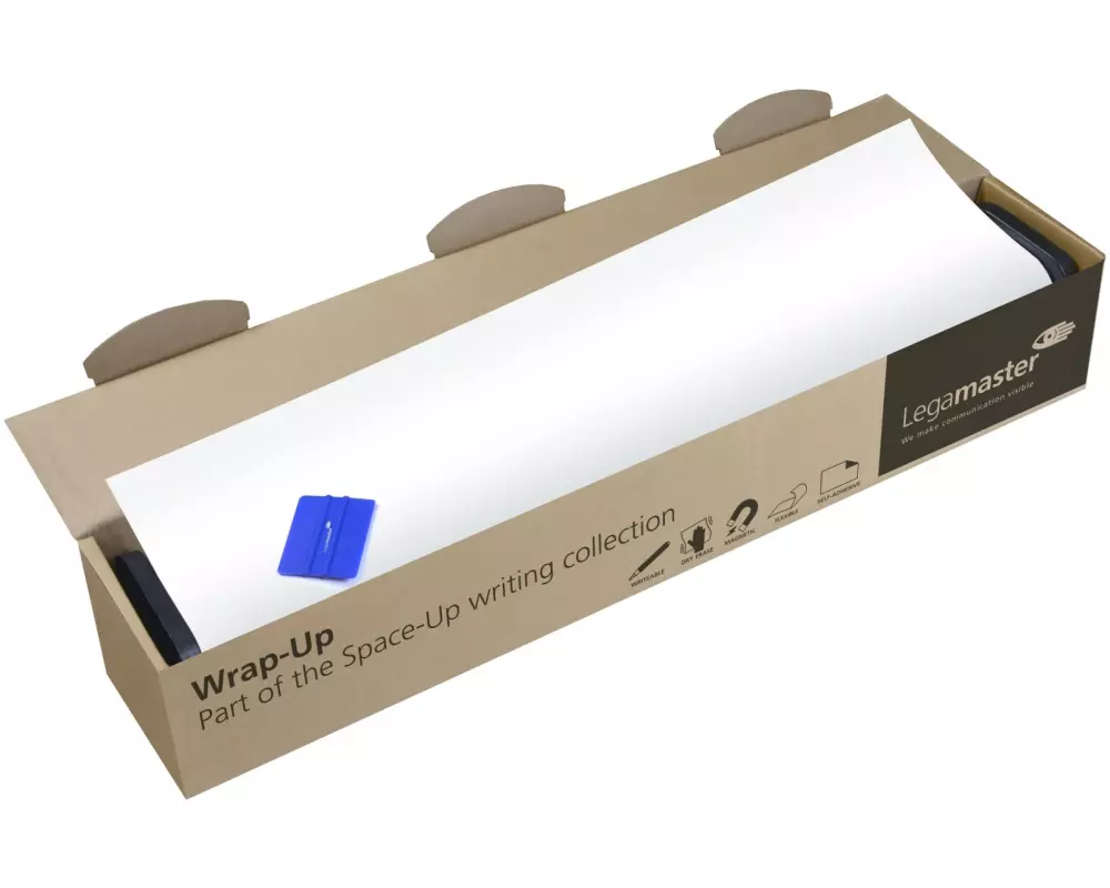 Legamaster Magnethaftendes Whiteboard Wrap-Up 101x600 cm, Selbstklebend