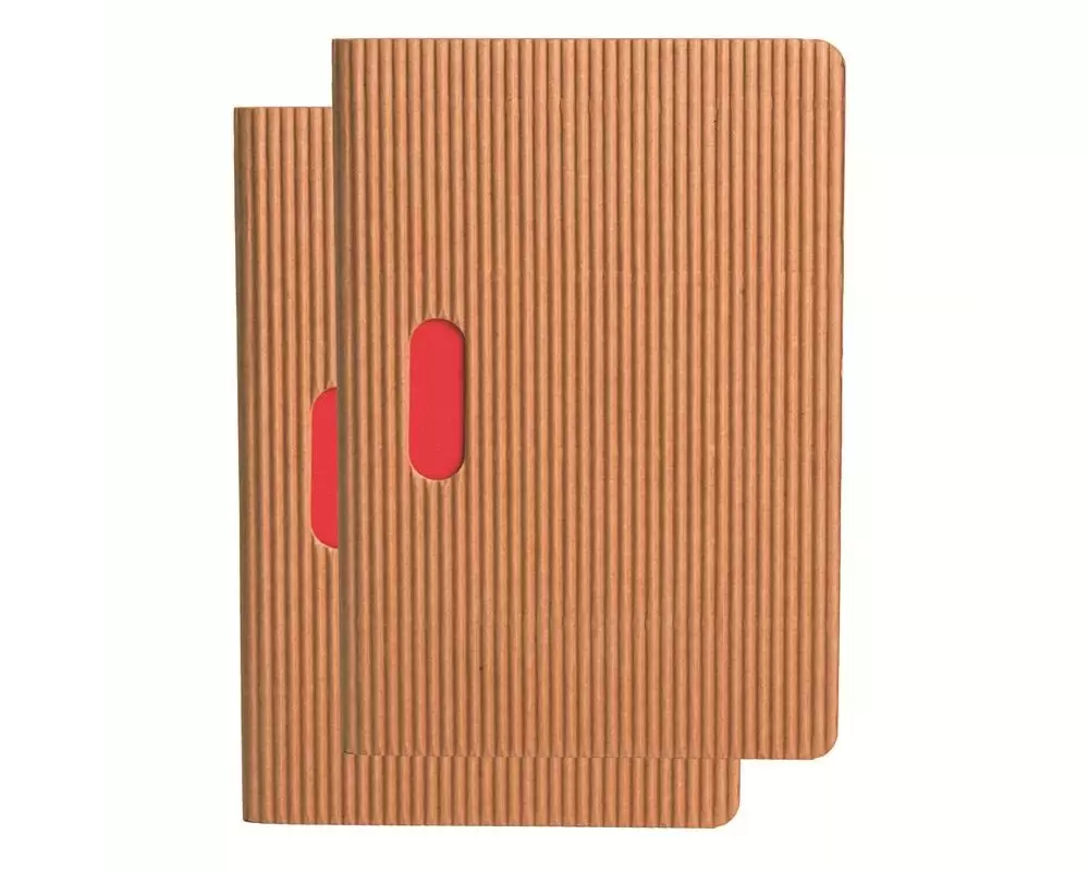 PaperOh Notizbuch Ondulo B7, Blanko, Nature, 2 Stück