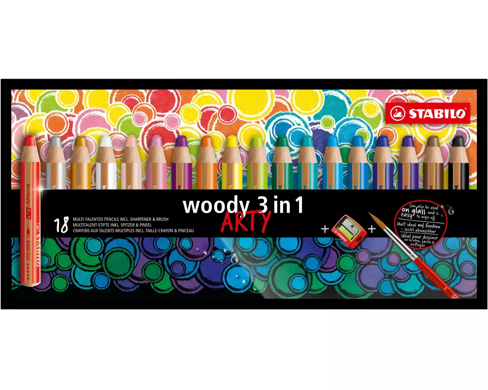 STABILO Farbstifte woody 3in1 Arty 18er Etui