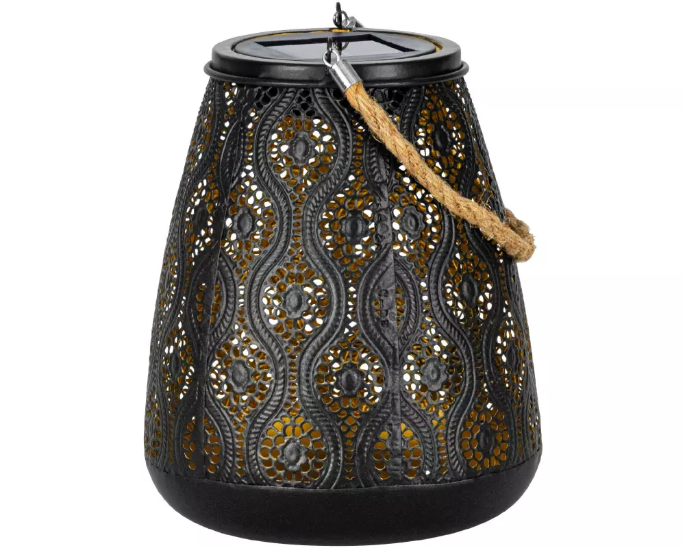 EGLO Leuchten Laterne Solar, 22 cm, Gold/Schwarz