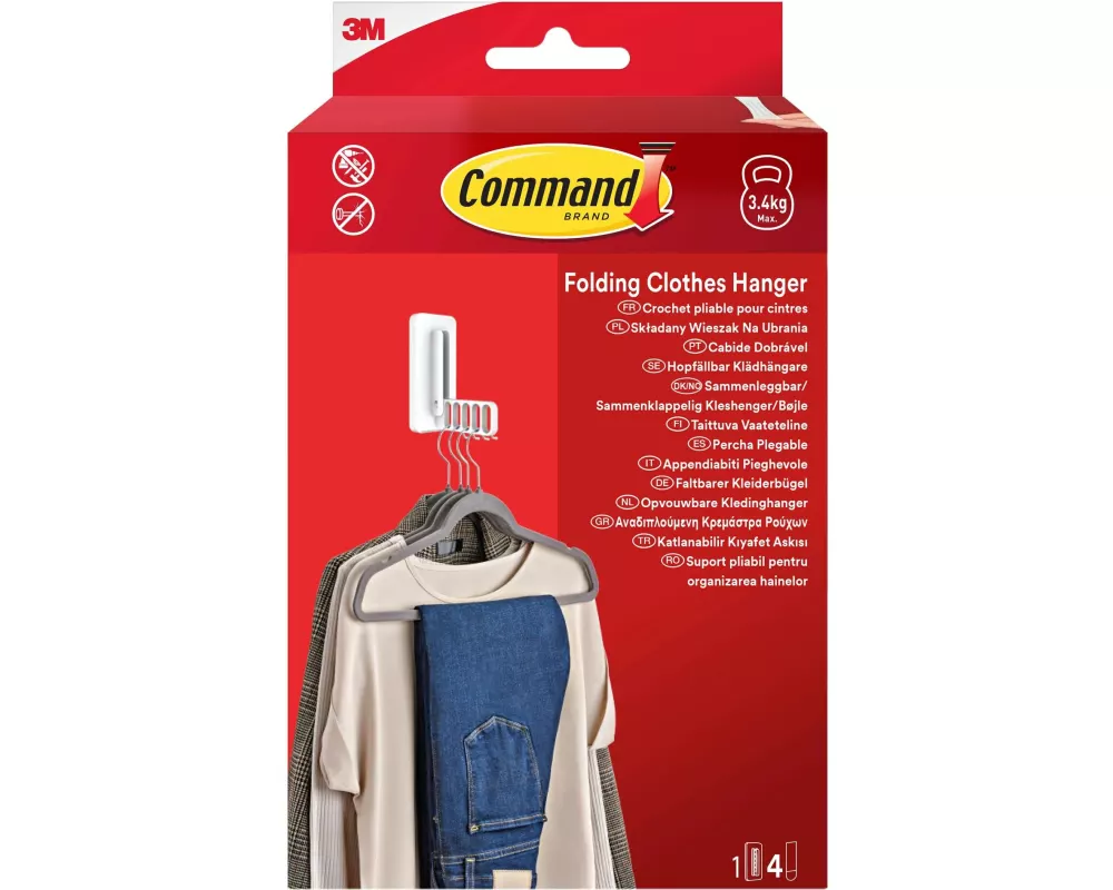 3M Klappbarer Kleiderbügel Grau