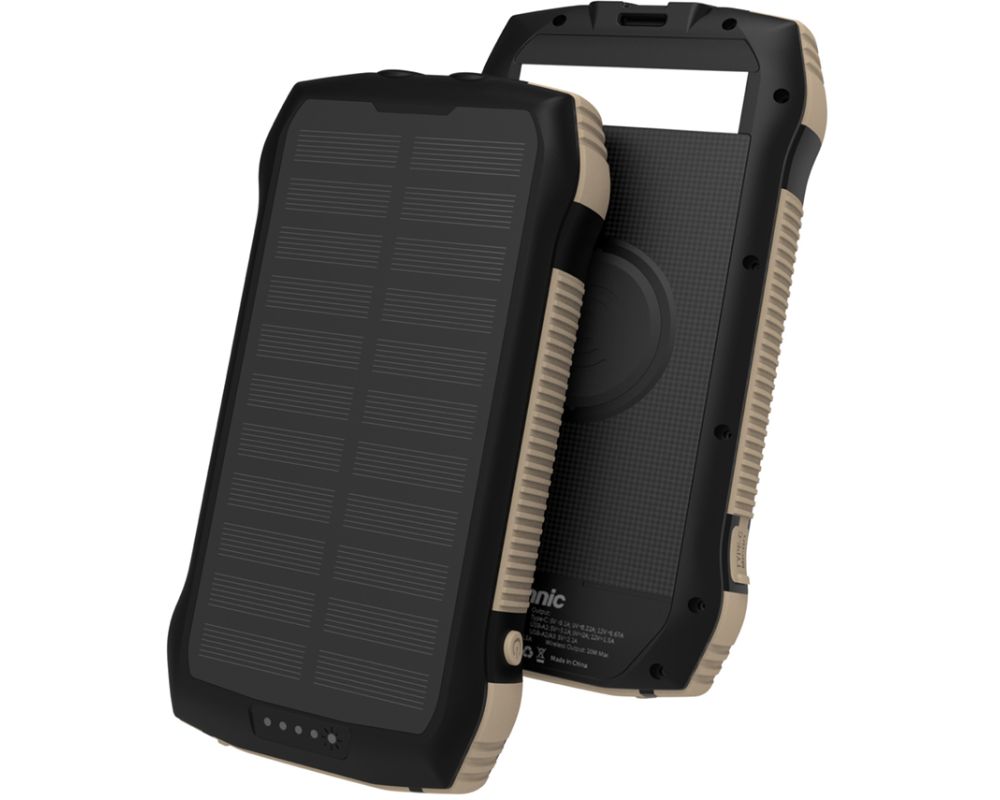 VINNIC Solar Powerbank 20'000 mAh VPSPB-WC20 w/Fast Charge,Wireless Charg.