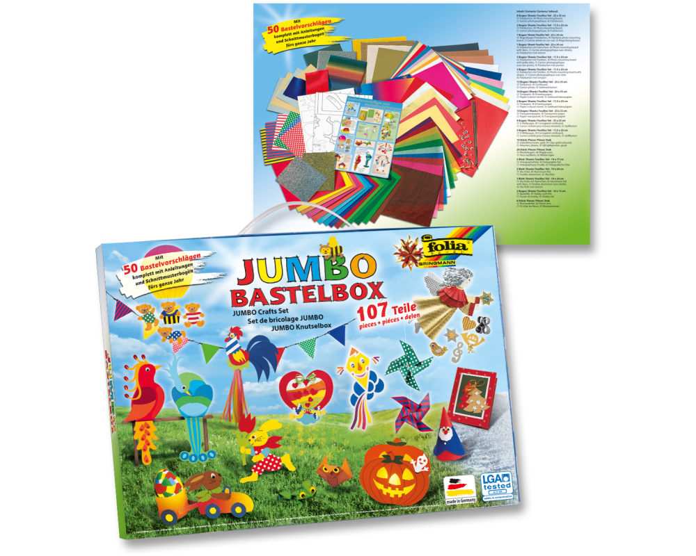 FOLIA Bastel-Koffer 50915/1 JUMBO, 107-teilig