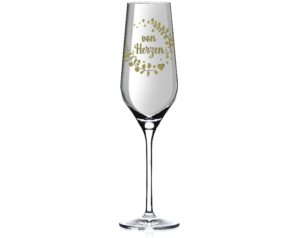 Wate Sektglas von Herzen