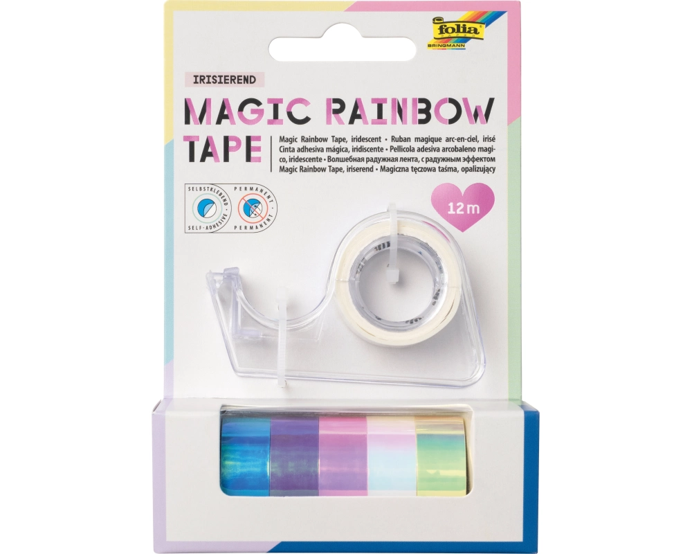 FOLIA Magic Rainbow Tape 12mmx2m 309 Irisierend 6 Stück