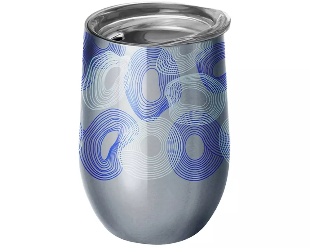 BioLoco Thermobecher Office-Bubble drink 420 ml, Blaugrau