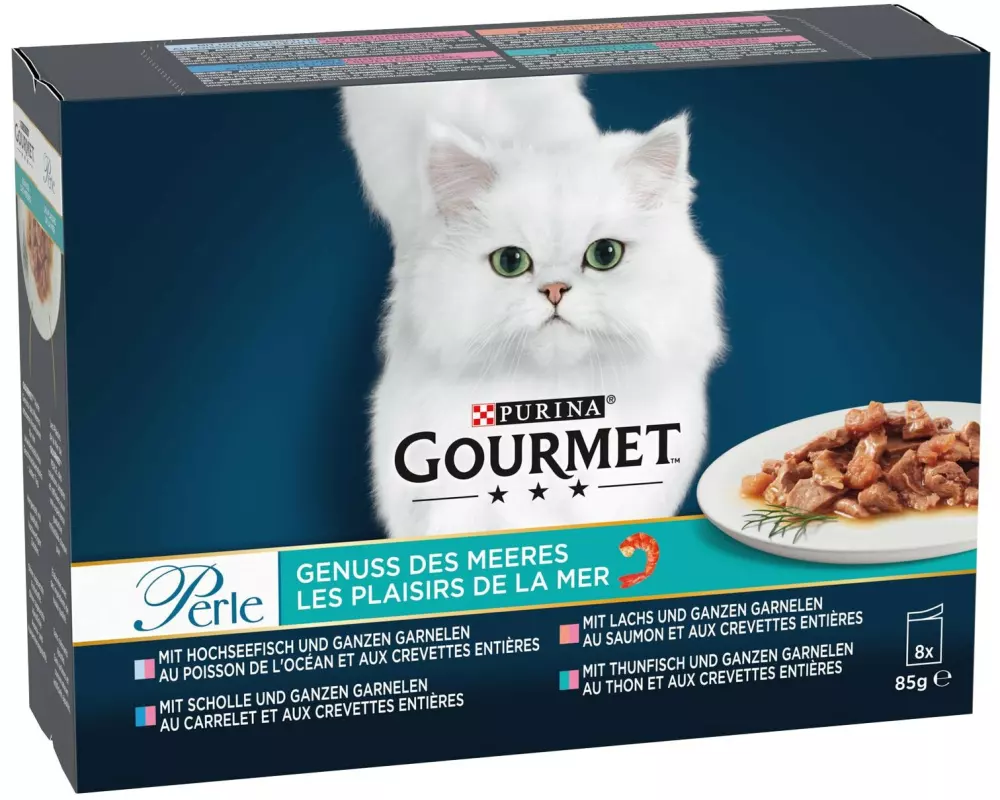 Purina Gourmet Nassfutter Gourmet Perle Genuss des Meeres, 8 x 85 g