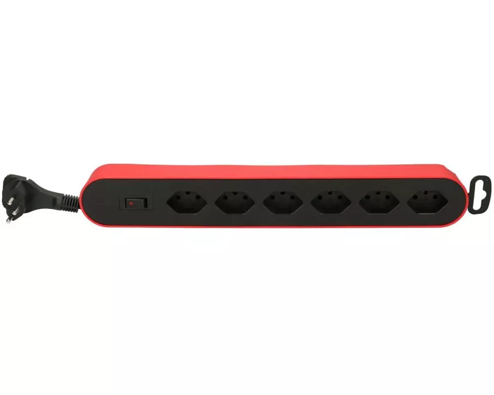 Max Hauri Steckdosenleiste Design Line 6x T13 rot