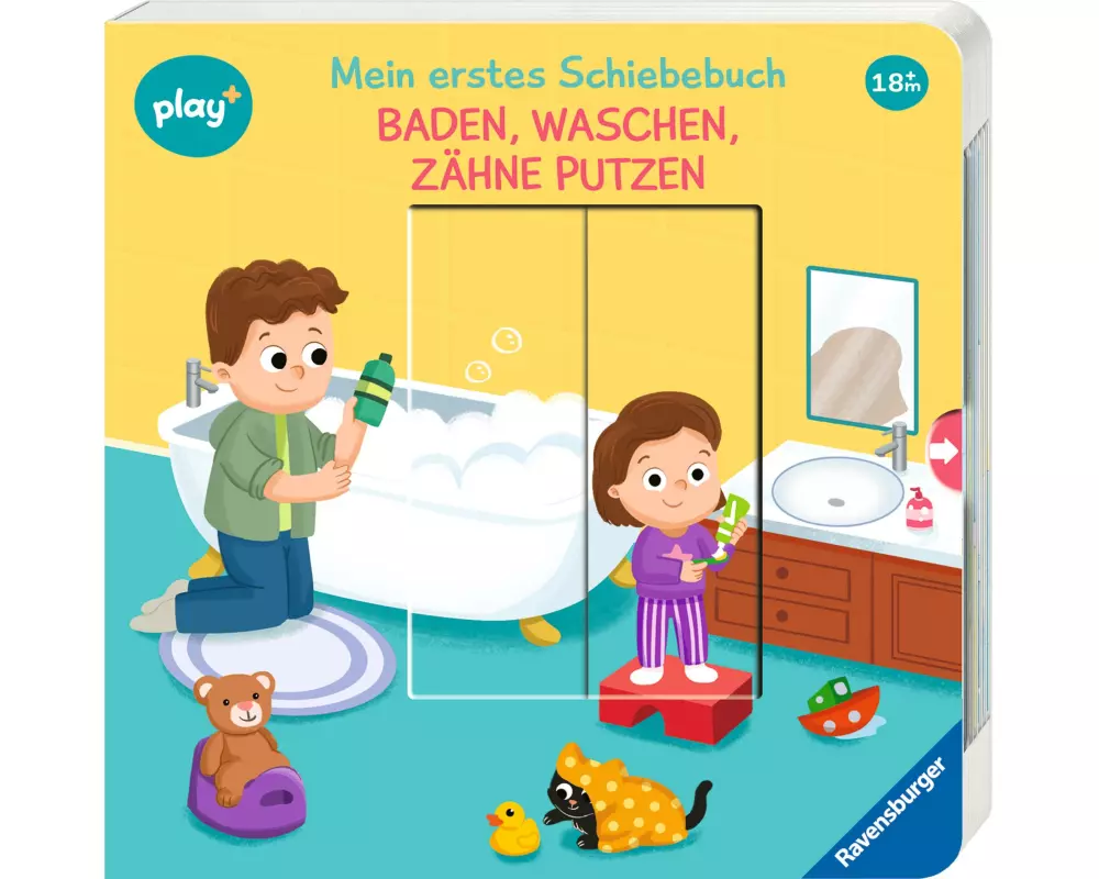 play+ Mein erstes Schiebebuch: Baden, waschen, Zähne putzen