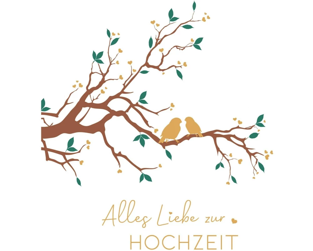 ABC Glückwunschkarte Hochzeit 12.5 x 17.6 cm