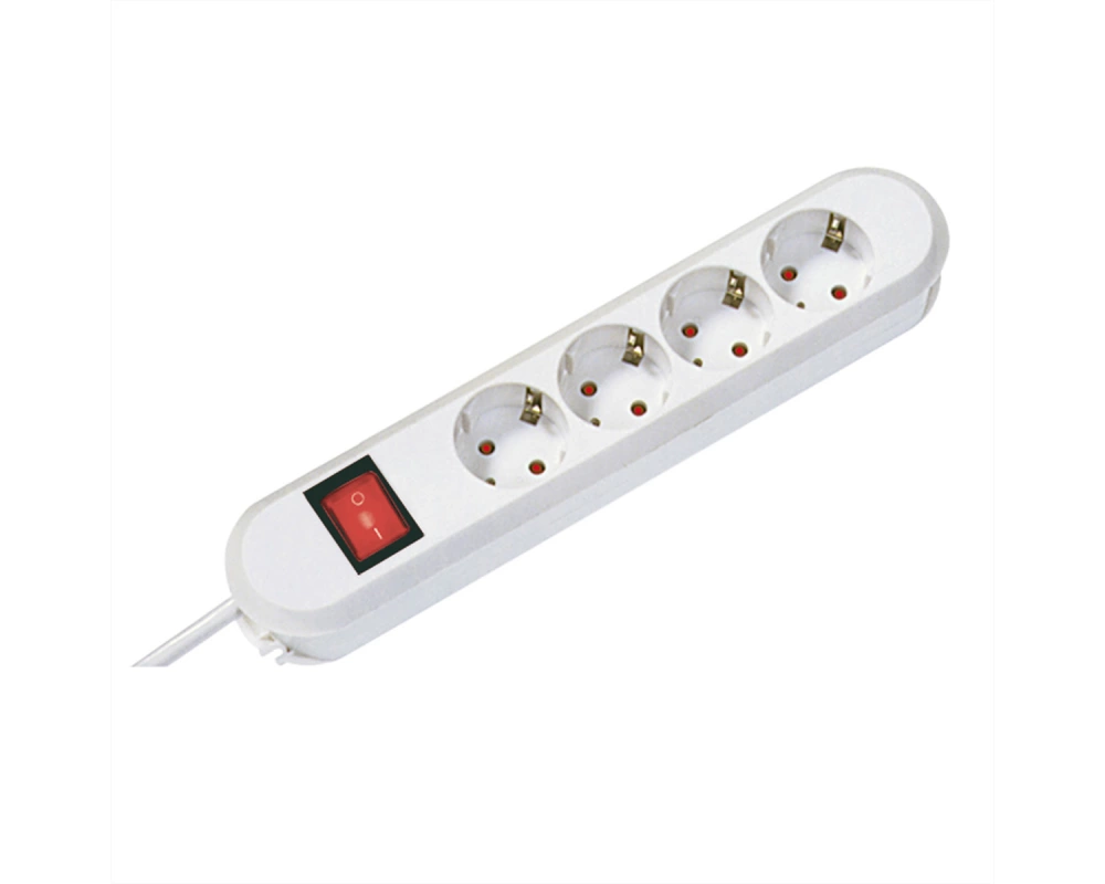 BACHMANN SMART Steckdosenleiste 4x Schutzkontakt, Schalter, weiß, 1,5 m