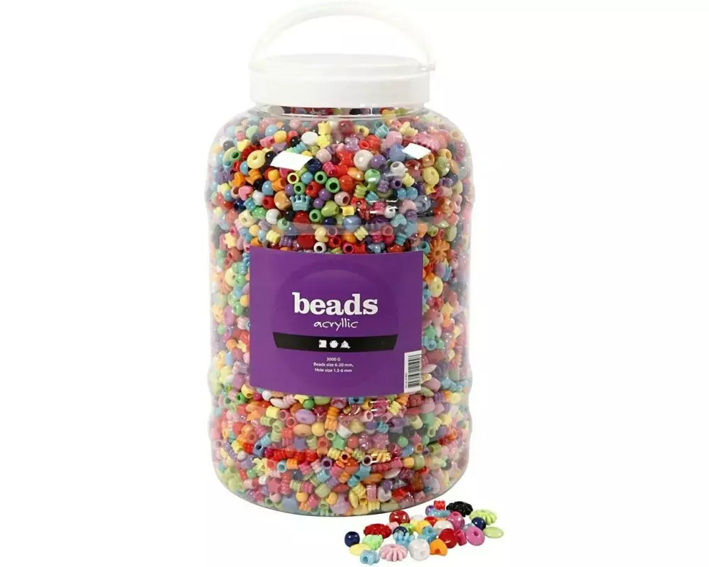 Creativ Company Kunststoffperlen XXL Set 3000 g