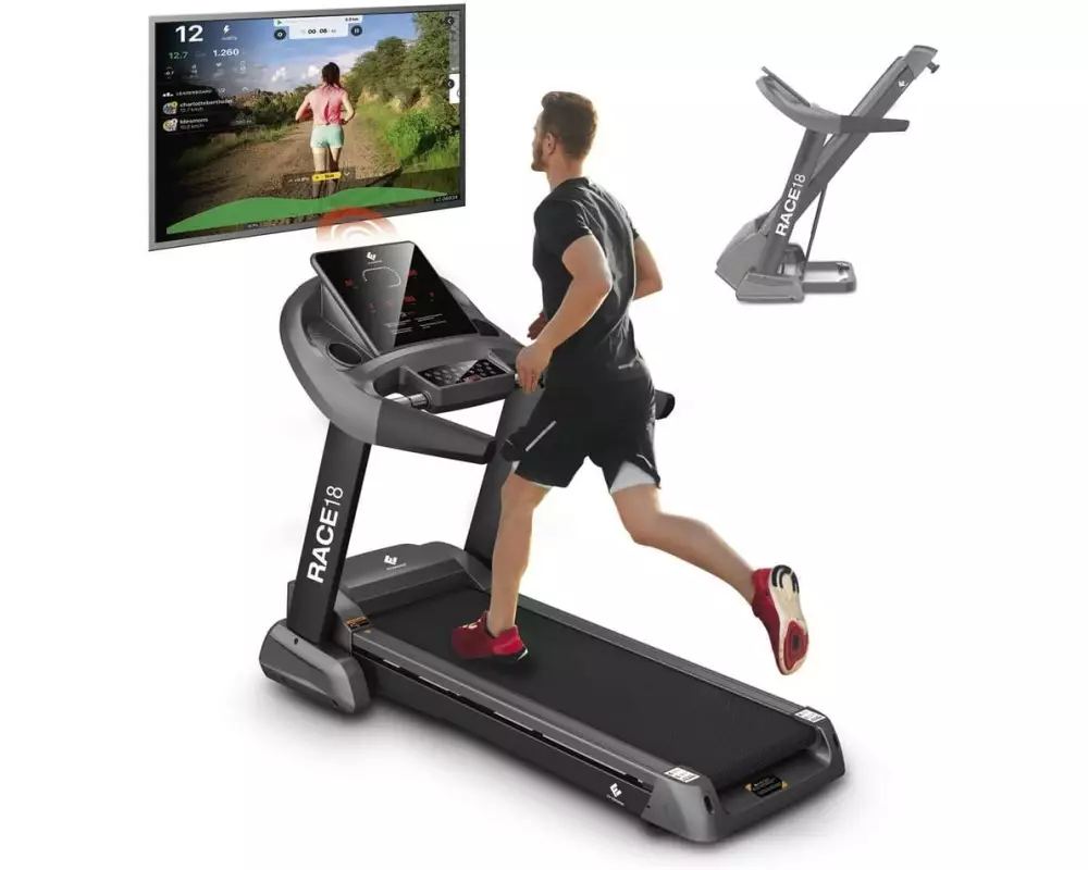 FitEngine Laufband 1100W 180 cm, Schwarz