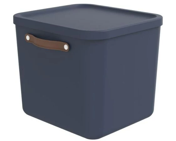 Rotho Aufbewahrungsbox Maloja 40 l, Midnight Blau