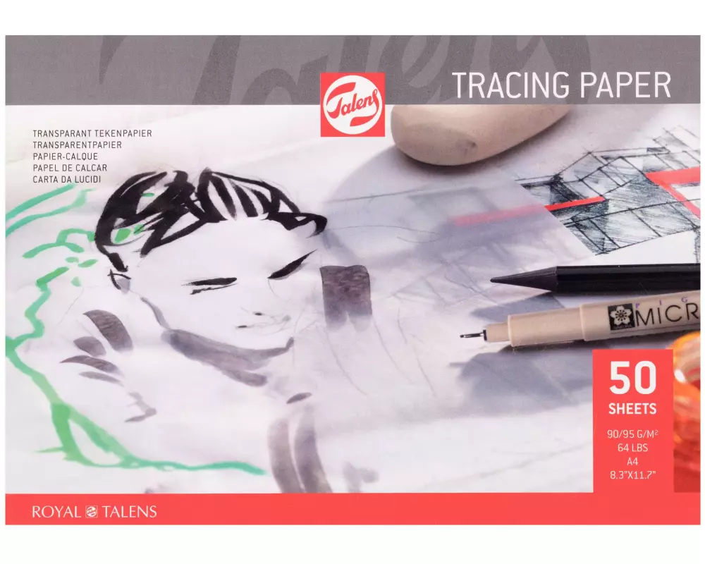 Talens Transparentpapier A4 90gm/2, 50 Blatt