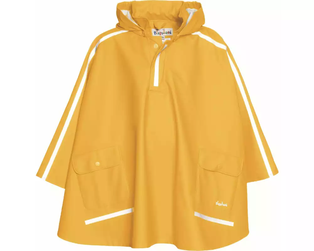 Playshoes Regenjacke langer Rücken Gelb Gr. 140