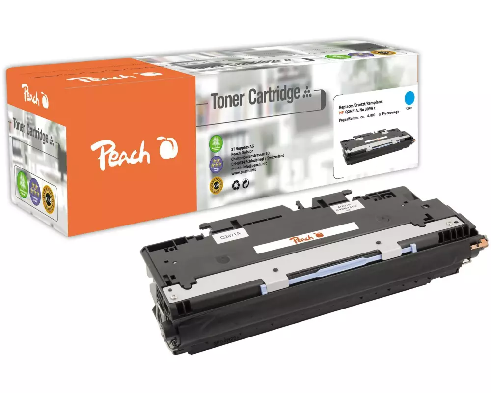 Peach Toner HP Nr. 309A (Q2671A) Cyan