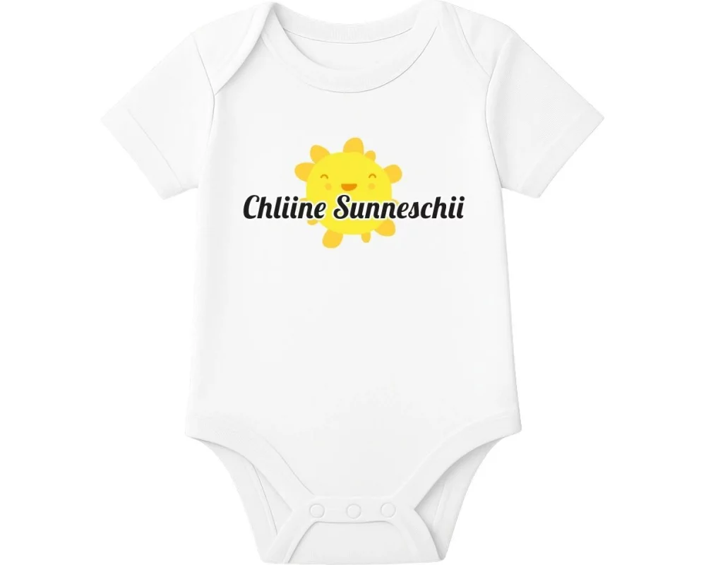 Trendcompany Babybody Chline Sunneschii, 62/68, Weiss