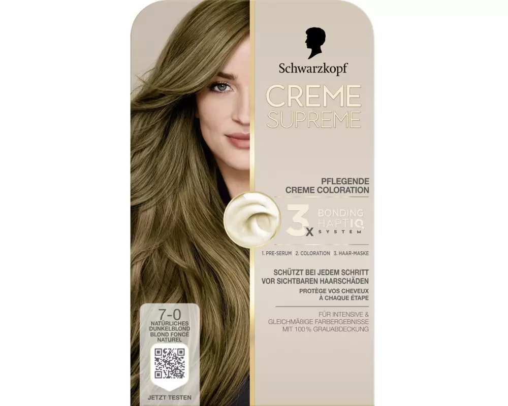 Schwarzkopf Creme Supreme Haarcoloration Creme Supreme 7-0 Natürliches Dunkelblond