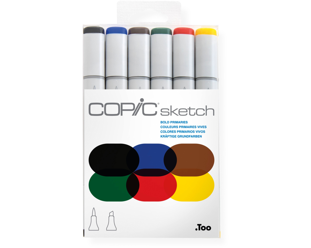 COPIC Marker Sketch 21075662 Set Bold Primaries, 6 Stück