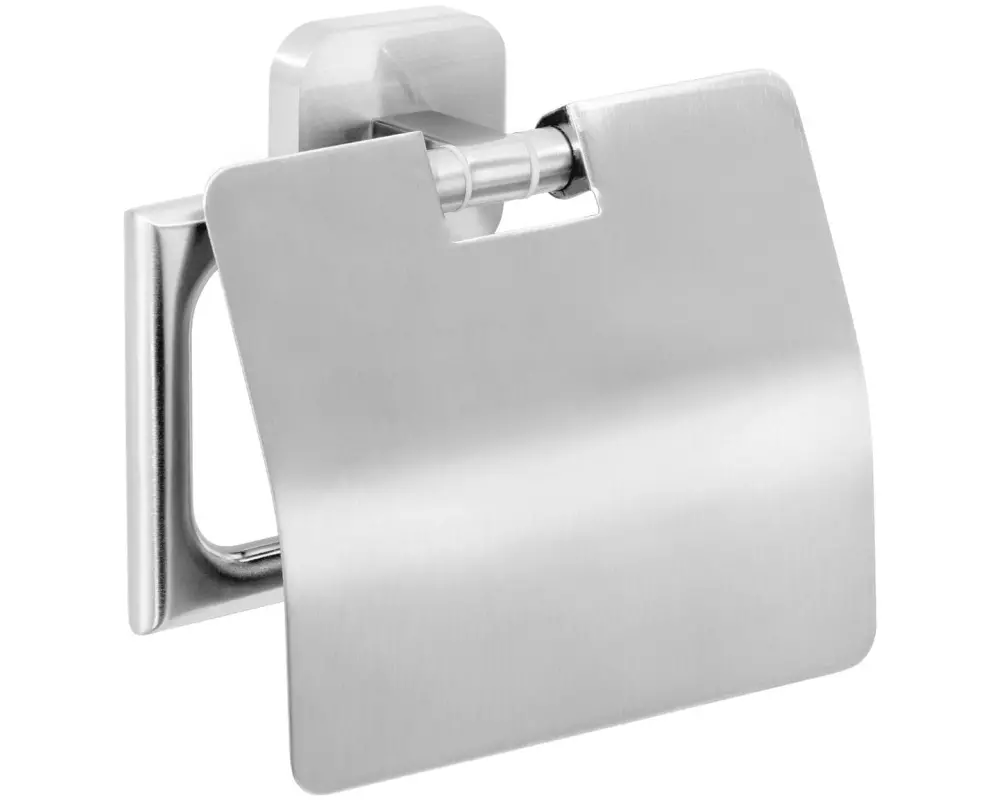 tesa Toilettenpapierhalter Esteetic mit Deckel Silber