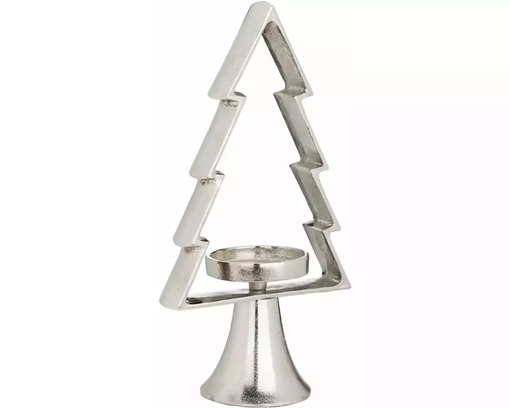 EGLO Weihnachtswindlicht Tanne Mukayle 34 cm, Silber