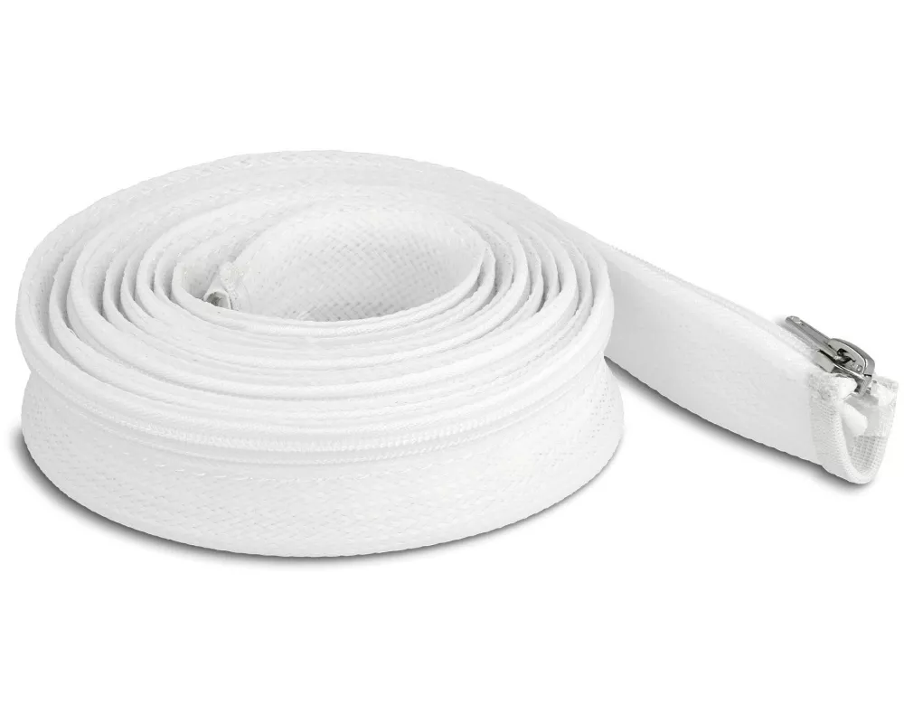 Delock Geflechtschlauch mit Reissverschluss 3 m x 30 mm Weiss