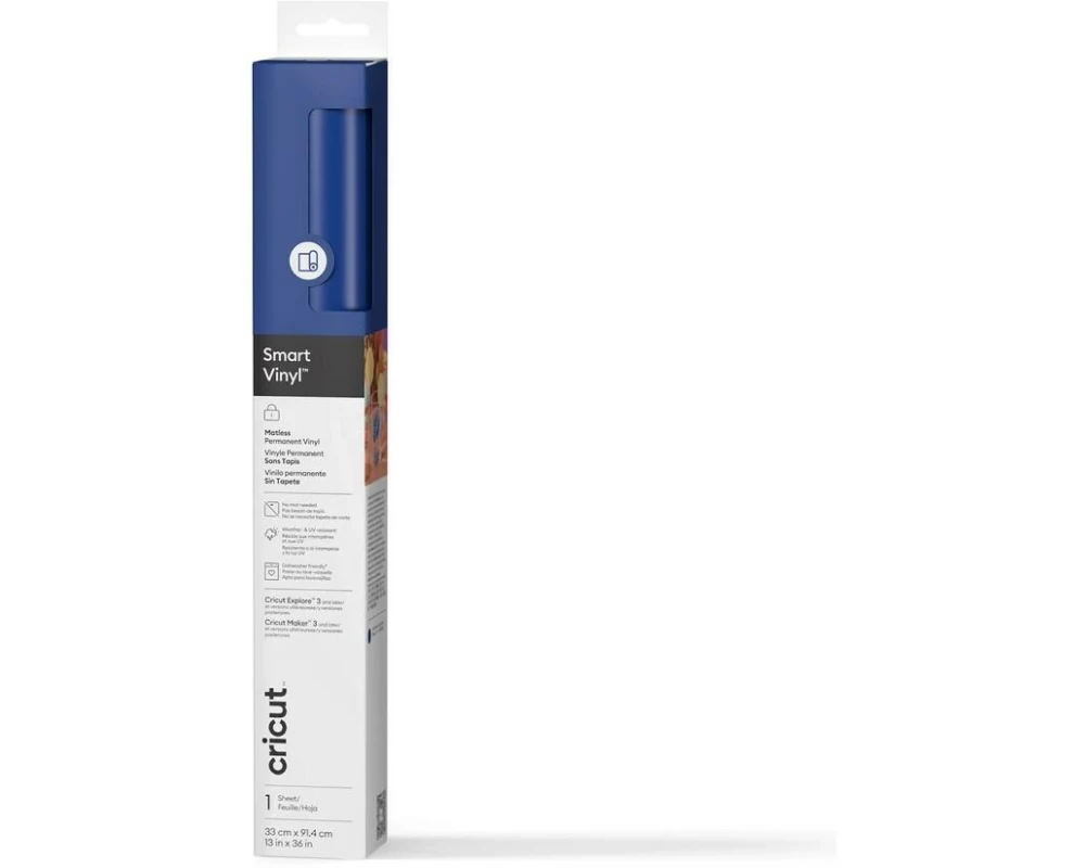 Cricut Vinylfolie Smart Permanent 33 x 91.4 cm, 1 Stück, Blau