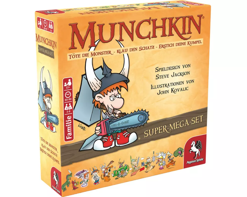 Pegasus Spiele Kartenspiel Munchkin Fantasy Super-Mega-Set -DE-
