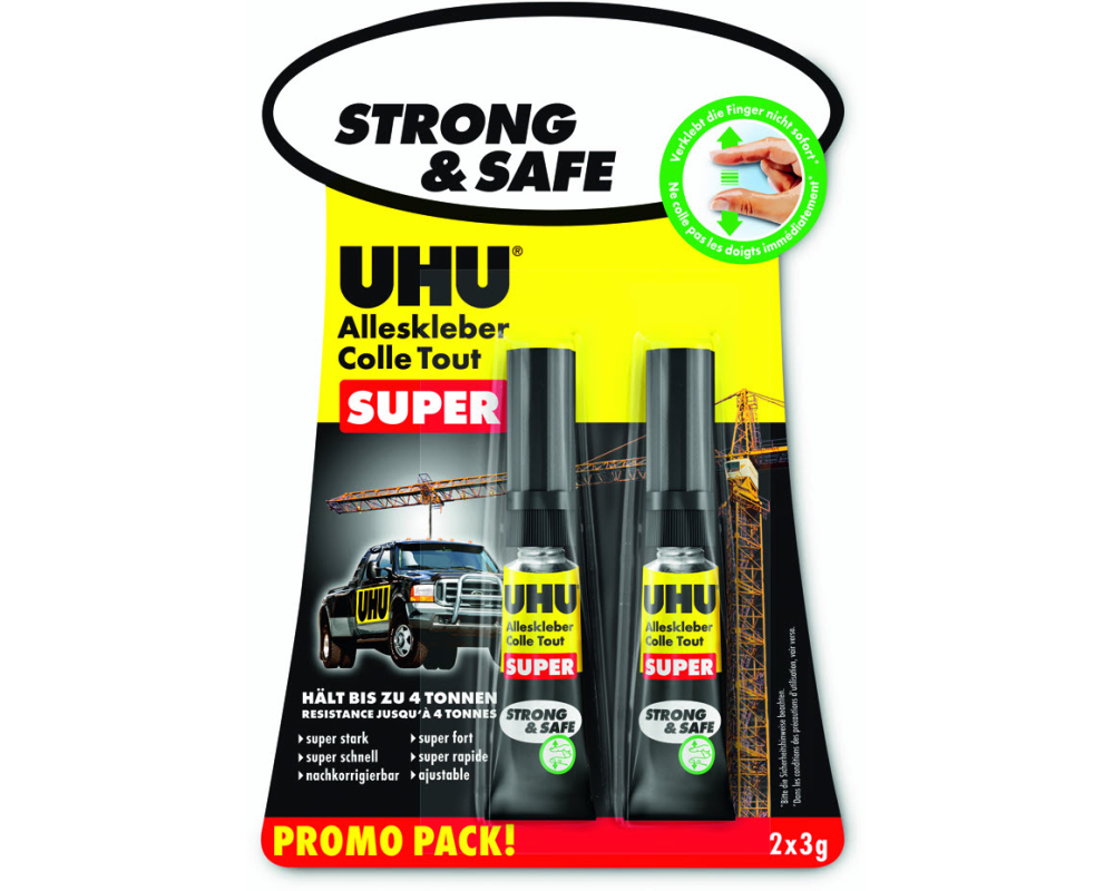 UHU Alleskleber 990321 super Strong & Safe 2x3g