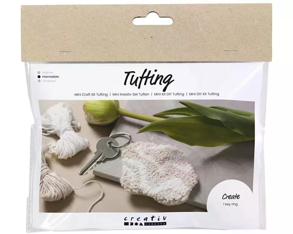 Creativ Company Bastelset Schlüsselring Beige