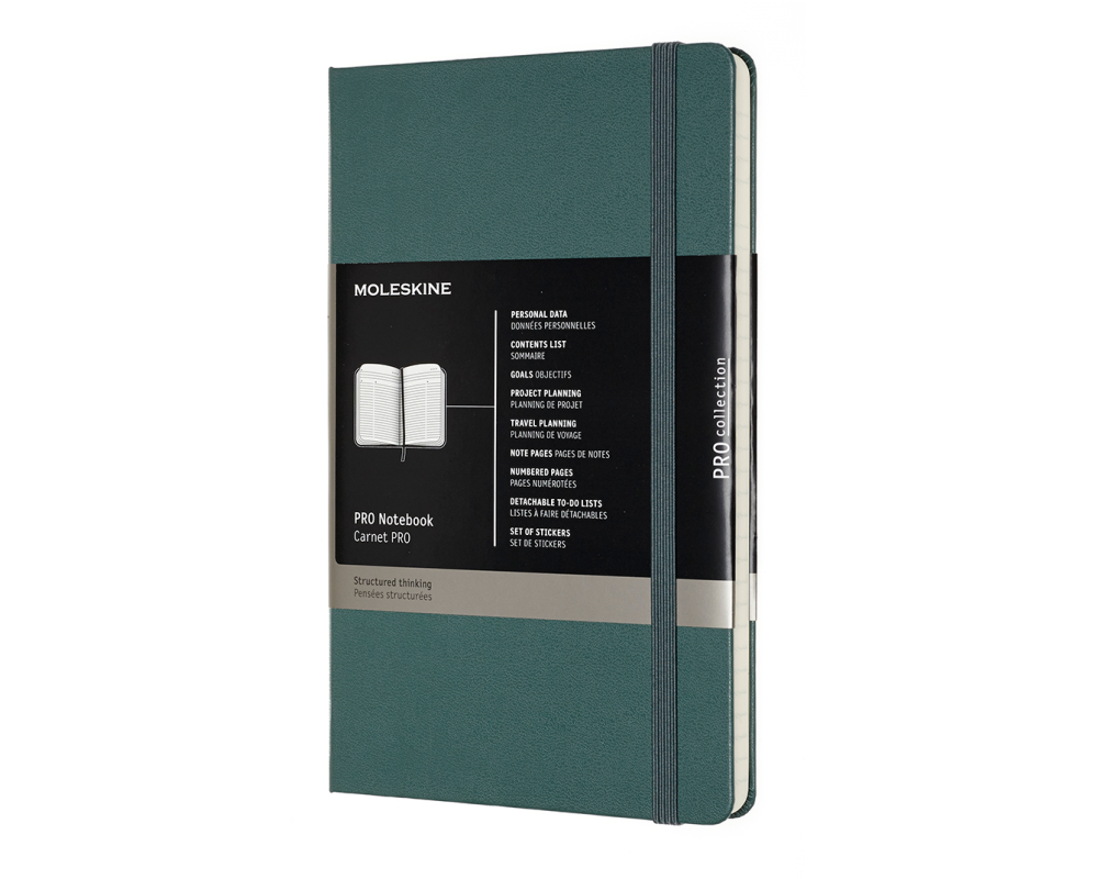 MOLESKINE Notizbuch Pro 21x13cm 620763 waldgrün, 240 Seiten