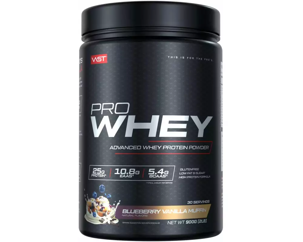 VAST Pulver Pro Whey Dose: 900g, Blueberry Vanilla Muffin