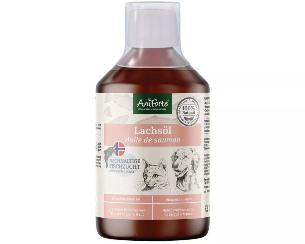 AniForte Hunde-Nahrungsergänzung Lachsöl, 500 ml