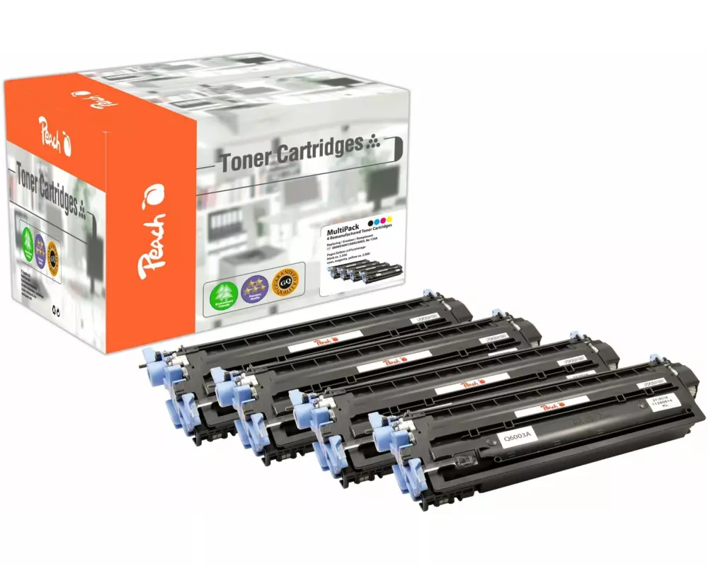 Peach Tonerset HP Nr. 124A (Q6001-4 ) BK, C, M, Y