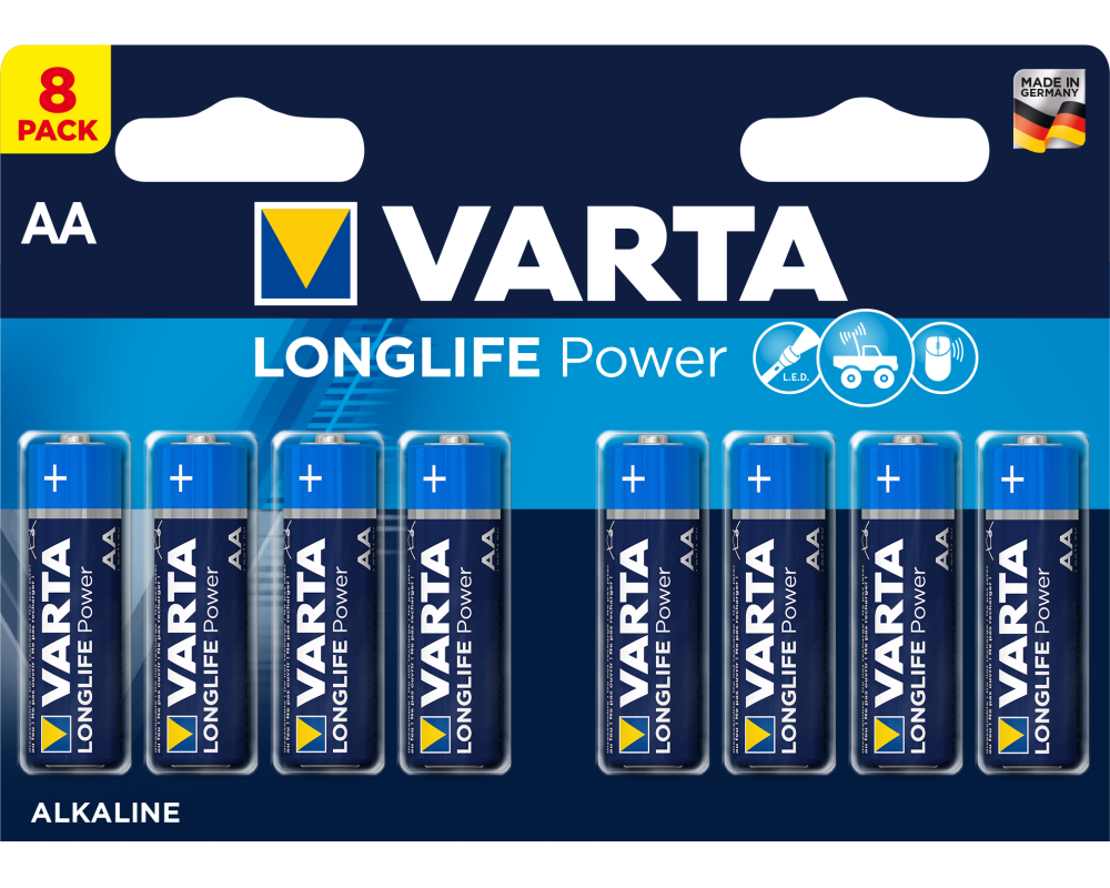 VARTA Batterie Longlife Power 4906121418 AA/LR06, 8 Stück