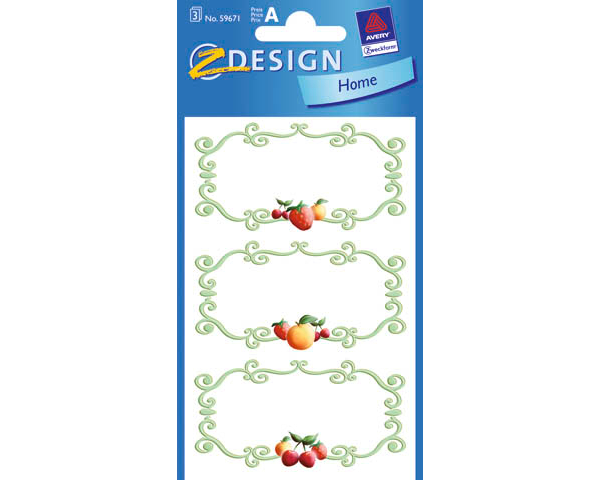 Z-DESIGN Sticker Home 59671 Früchte 3 Stück